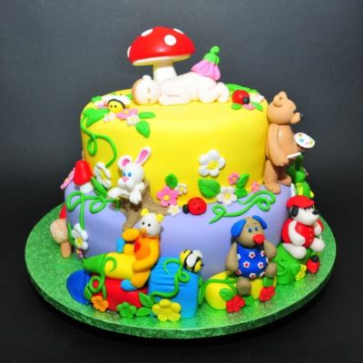 Baby Animals Kids Birthday Cake