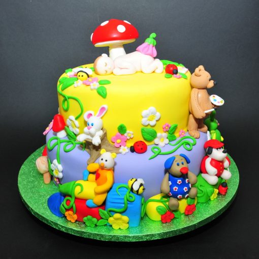 Baby Animals Kids Birthday  theme cake
