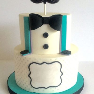Black Mustache Dad Birthday Cake