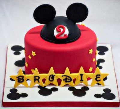 Mickey Red Girls Birthday Cake