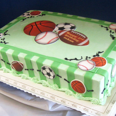 Sports Ball Sheet Cake