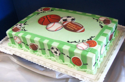 Sports Ball Sheet Cake